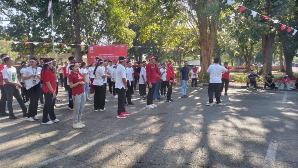 BKK Kupang Ikuti Jumat Sehat dan Peringatan HUT RI ke-80 di Bandara El Tari Kupang