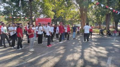 BKK Kupang Ikuti Jumat Sehat dan Peringatan HUT RI ke-80 di Bandara El Tari Kupang